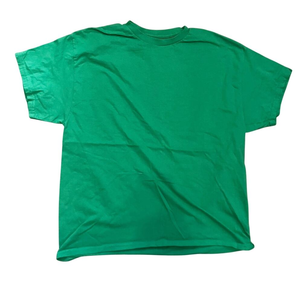 Gildan Heavy Cotton Kelly Green T-Shirt XL Mens Blank Streetwear Basic Tee